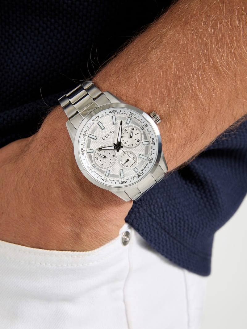 Silver-Tone Multifunction Watch
