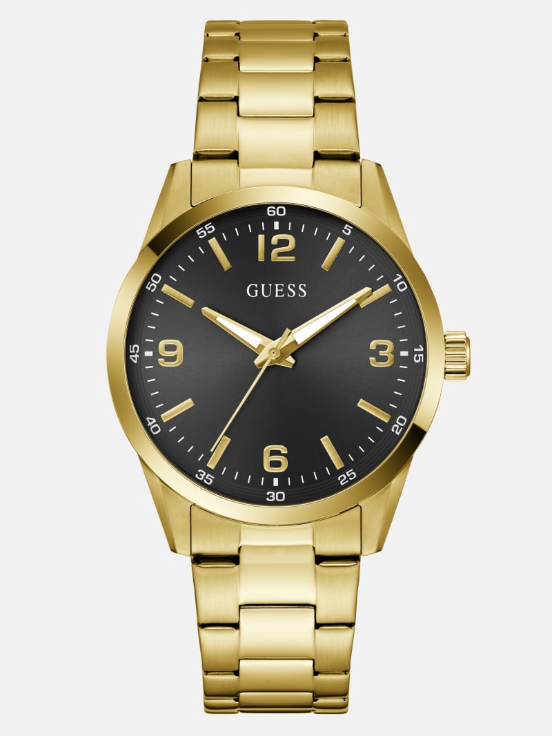 Gold-Tone and Black Analog Watch GUESS Canada