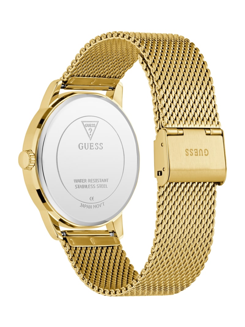 Gold-Tone and Blue Analog Watch