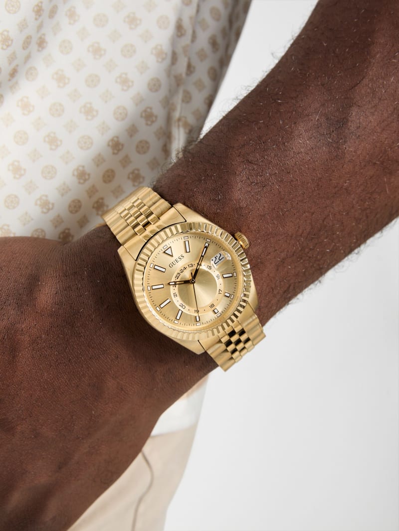 Gold-Tone Multifunction Watch