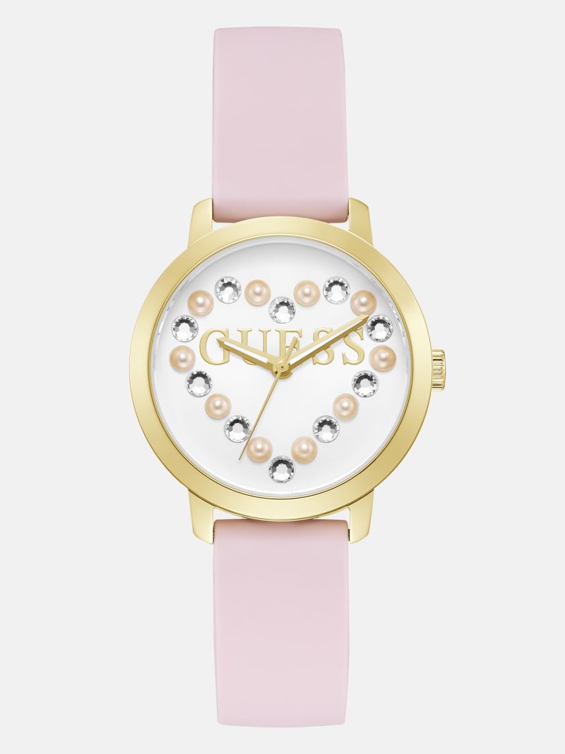 Montre Femme Silicone Rose Cadran Arc-en-ciel - Bracelet Gelée - Sans Marque