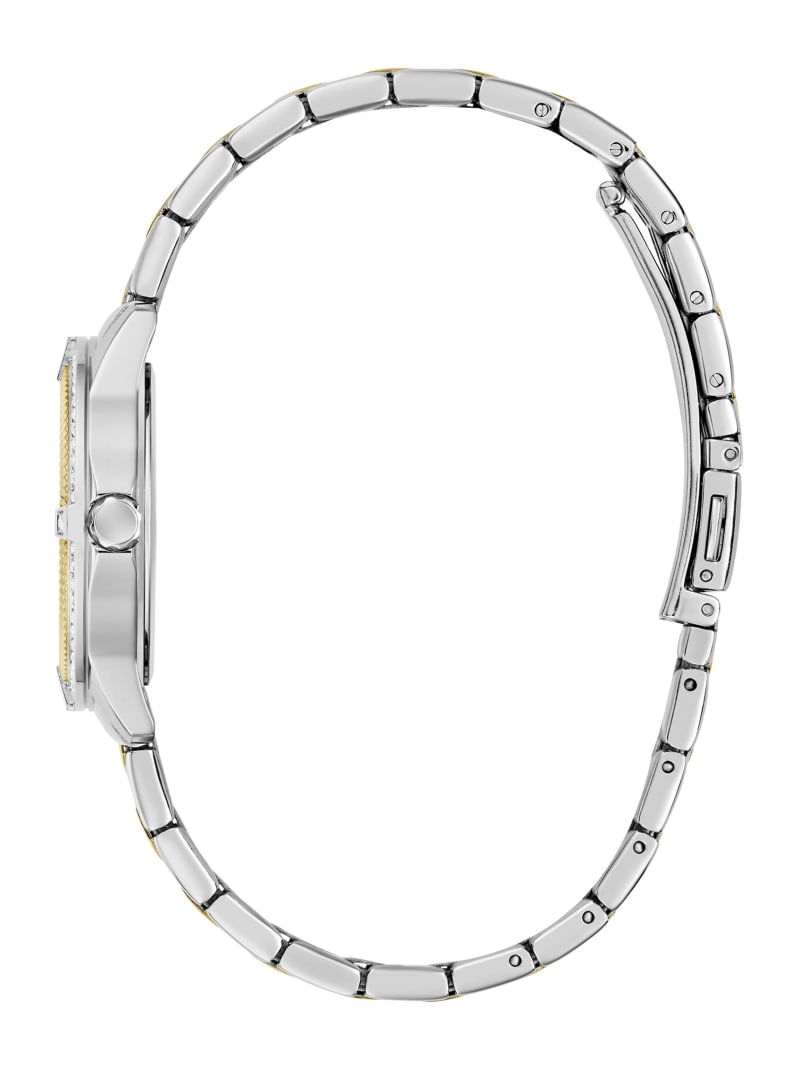 Crystal Stainless Steel analogue watch 32 mm