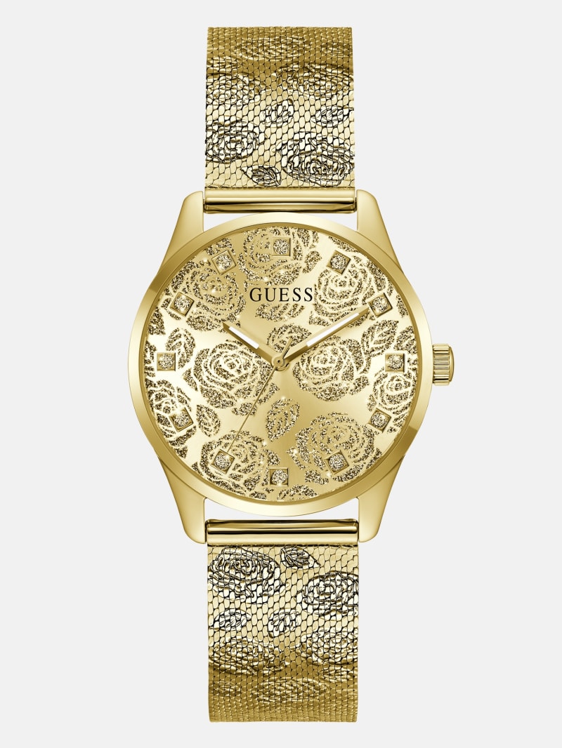 GUESS® Floral Stainless steel analogue watch 36 mm