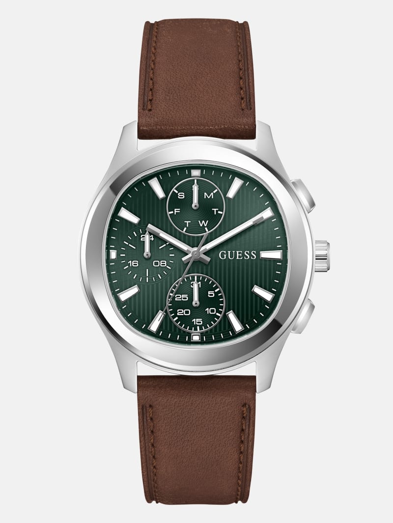 Genuine leather multi-fuction watch 40 mm