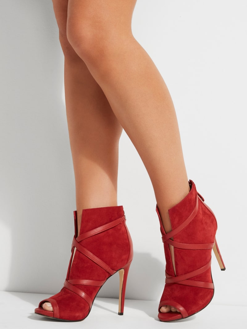 red clear booties