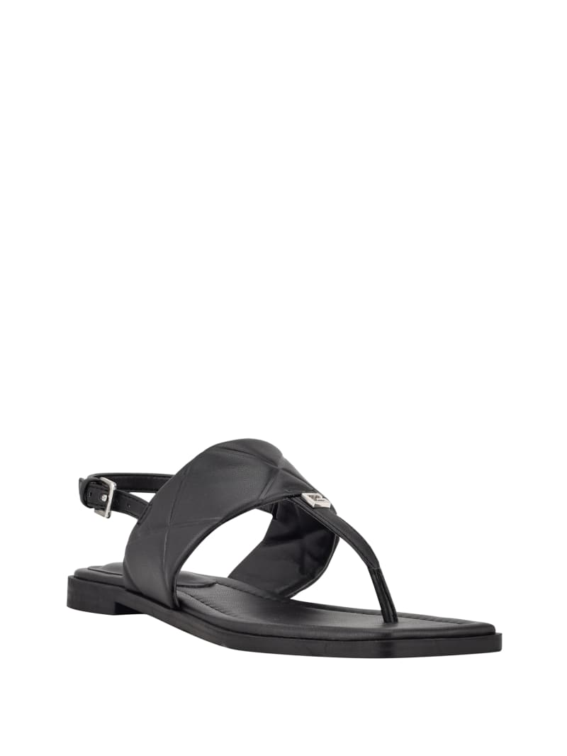 Arikka Quilted T-Strap Sandals