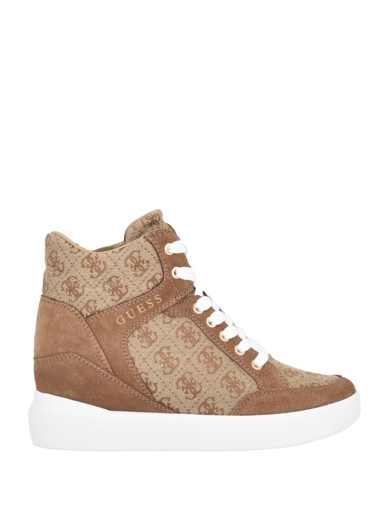 追跡有★GUESS Blairin ロゴ 隠し ヒール ウェッジ スニーカー Blairin Rhinestone Logo Wedge Sneakers | GUESS