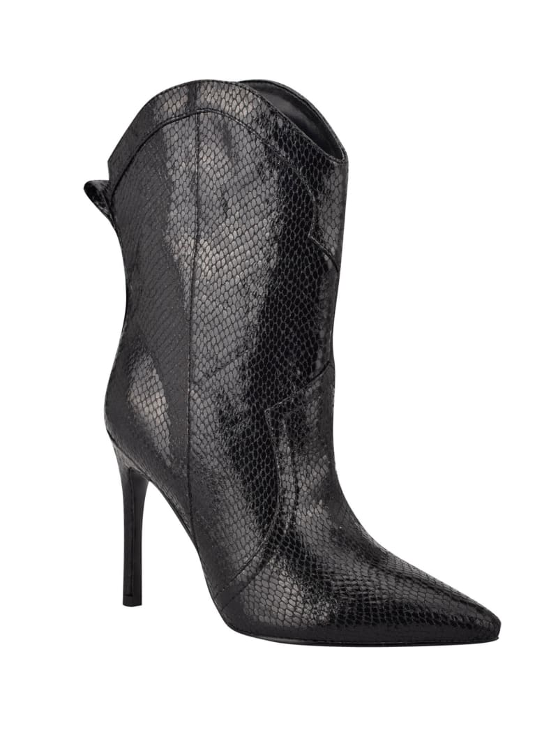 metallic western booties