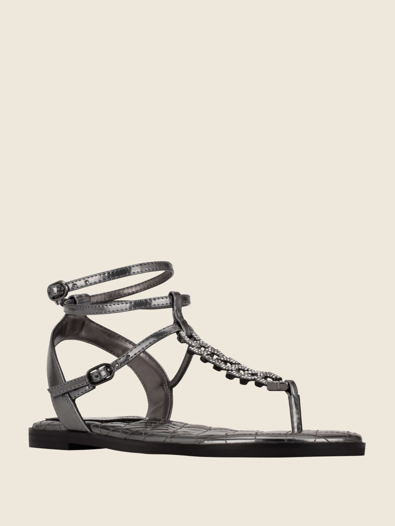 Brighti Chain T-Strap Sandals | GUESS
