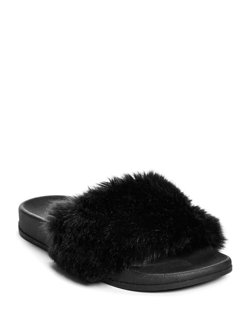 faux fur slides cheap