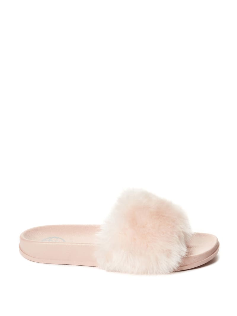 Guess buffie faux fur slide sandals top