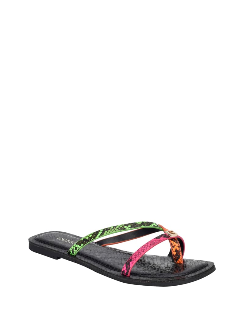 Caleah Strappy Thong Sandals | GUESS