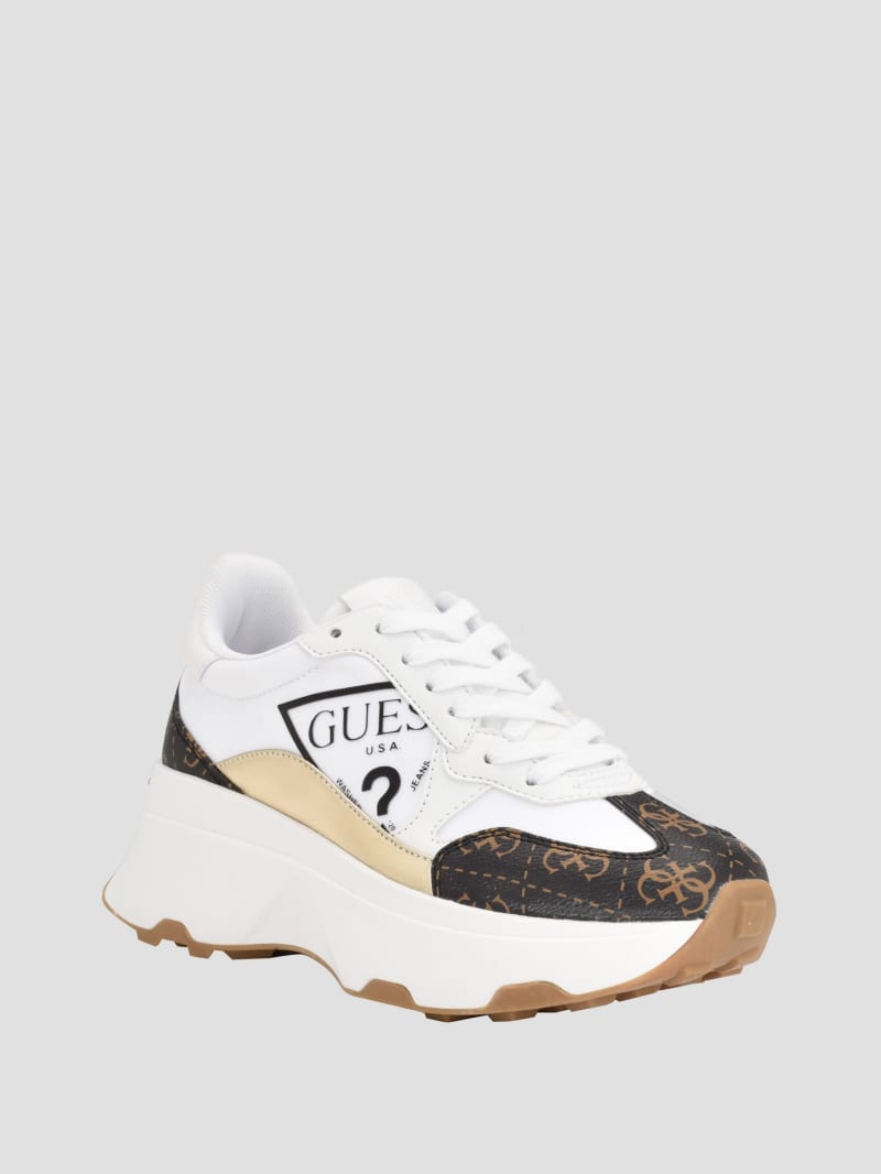 Calebb Logo Print Sneakers