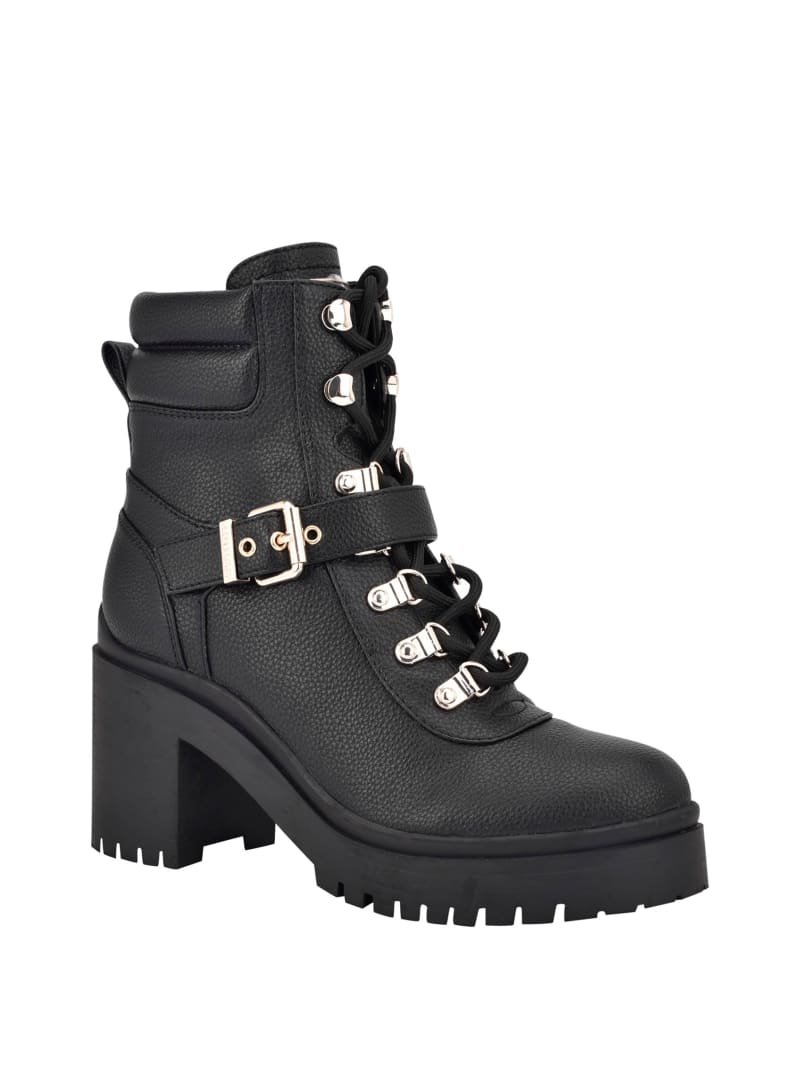 guess canaly platform combat boot