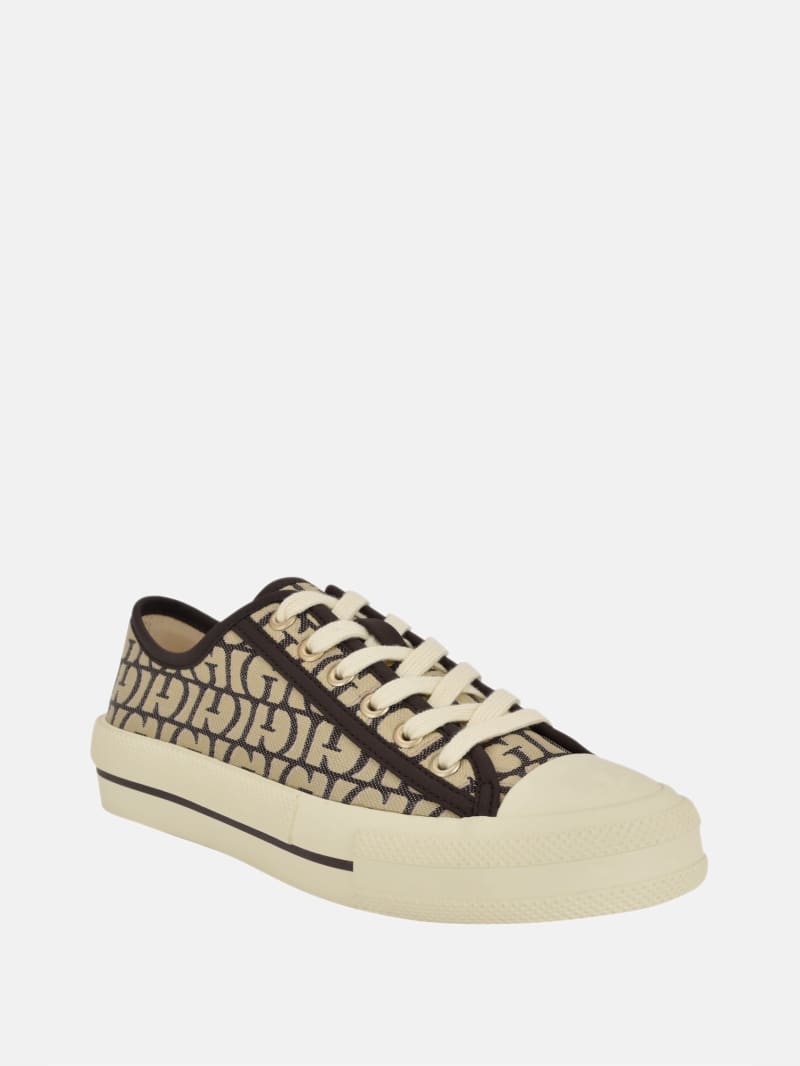 Carey Canvas Low-Top Sneakers · Guess