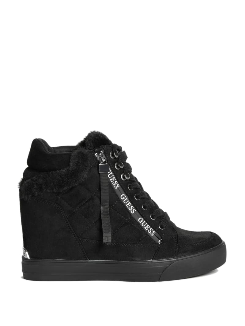 Guess women's dustyn wedge sneakers on sale