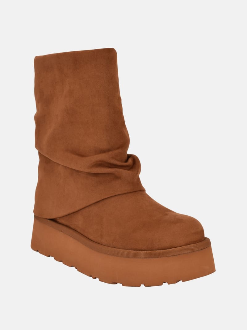 Deinna Fold-Over Suede Booties · Guess