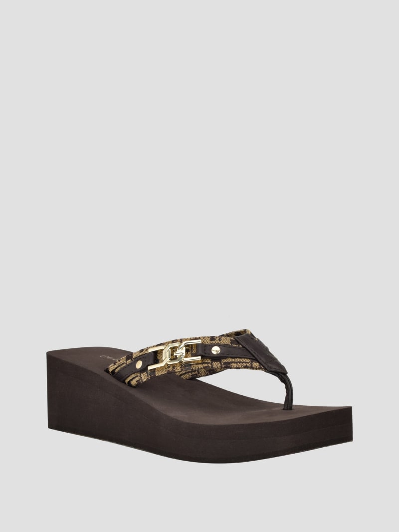 Guess wedge thong sandals top