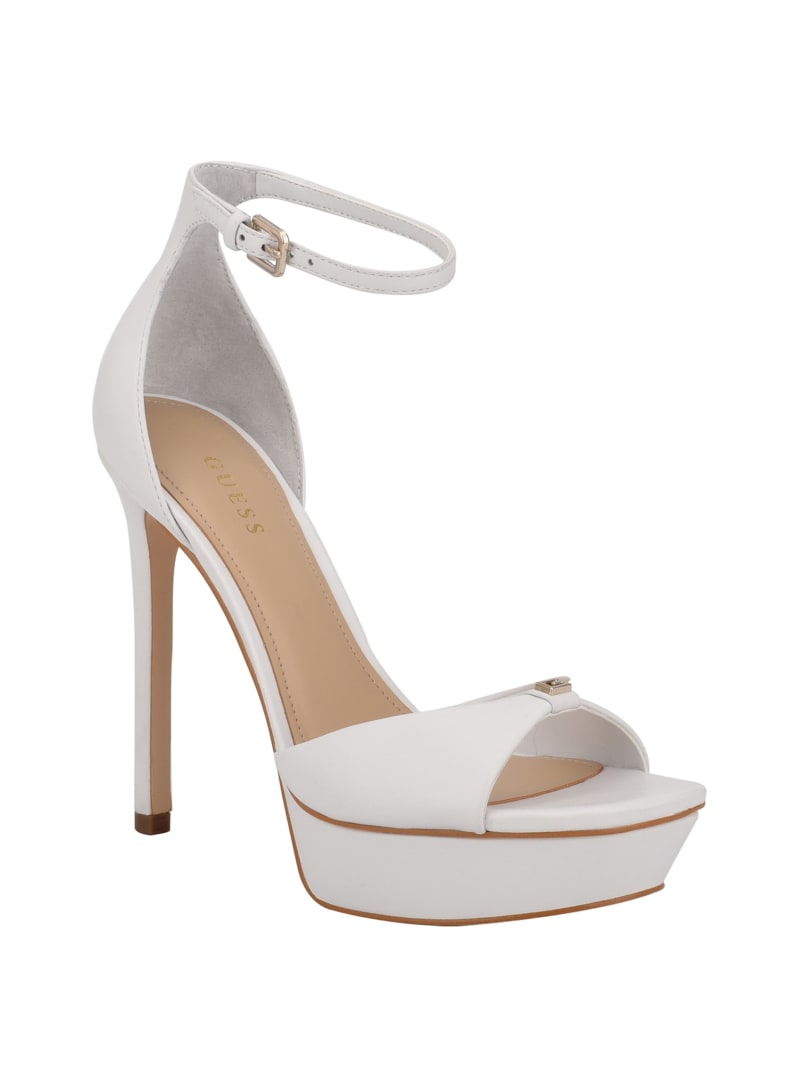 Guess white high heels clearance
