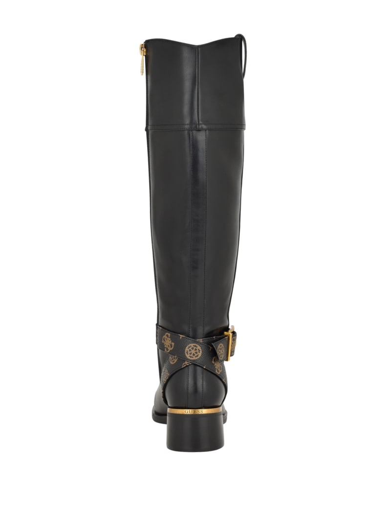 Guess black riding boots top