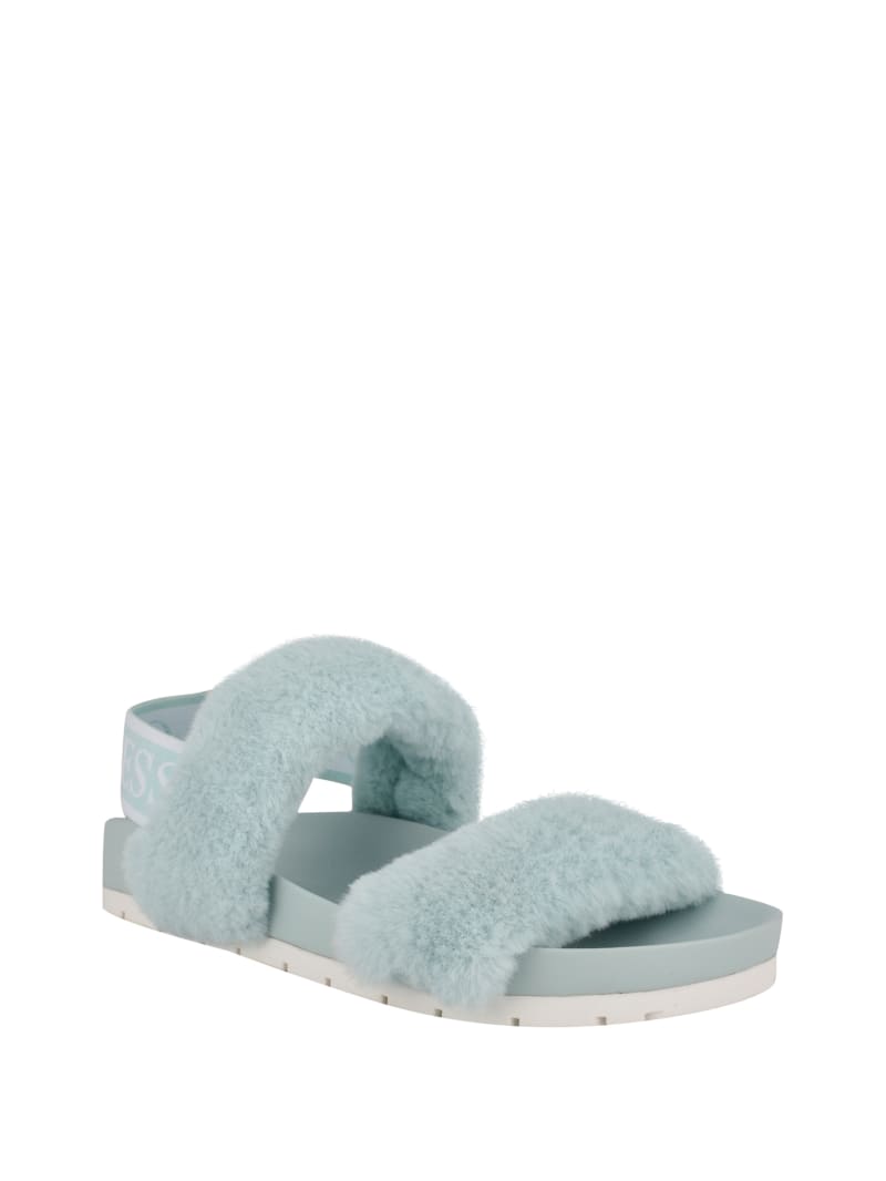 Fabin Faux Fur Sandal GUESS