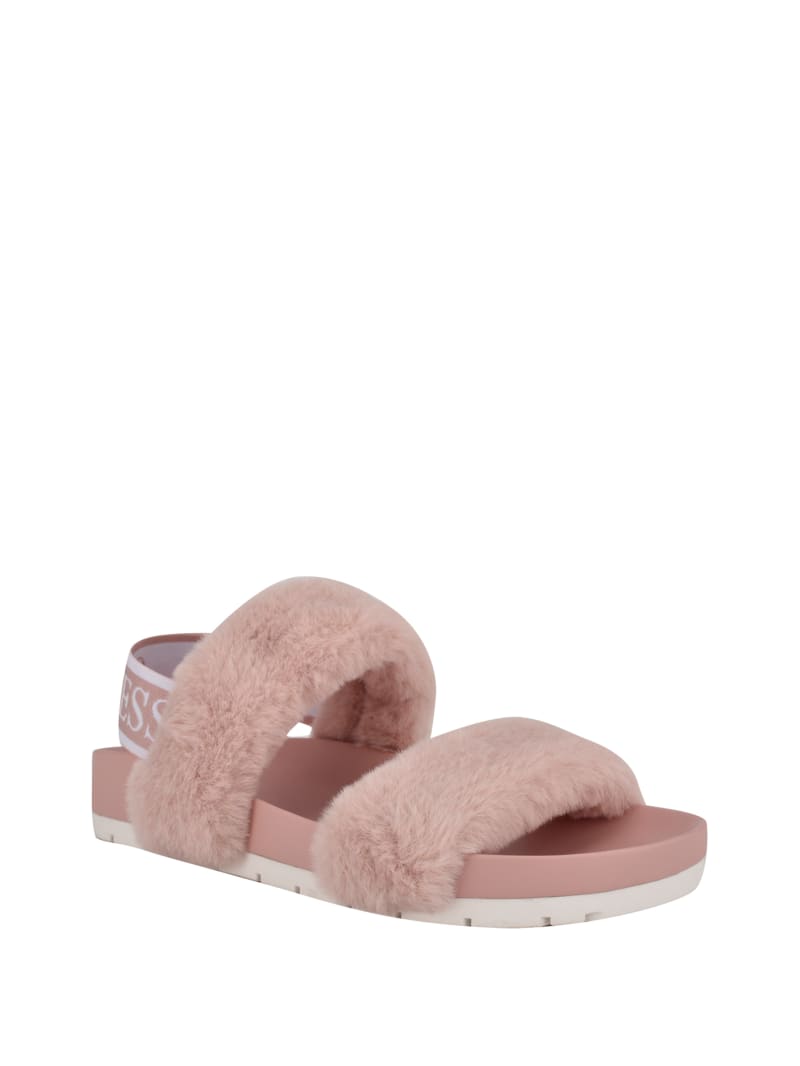 Guess fluffy slides deals