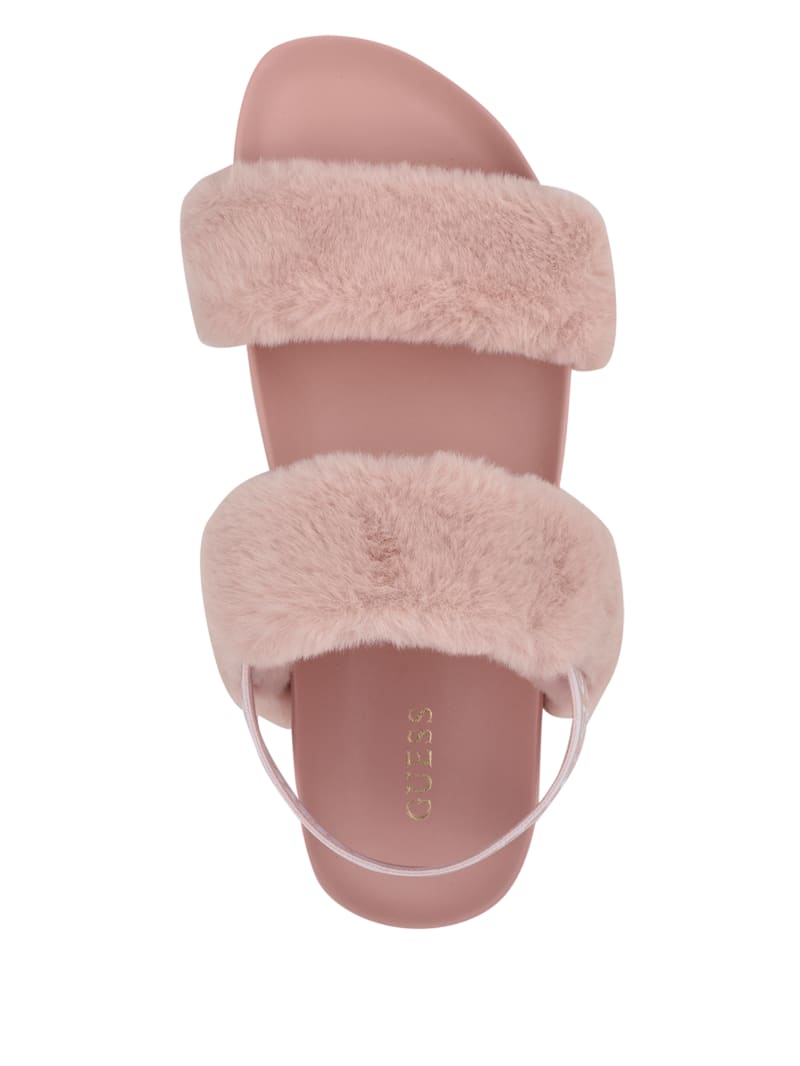 Guess fluffy slides clearance