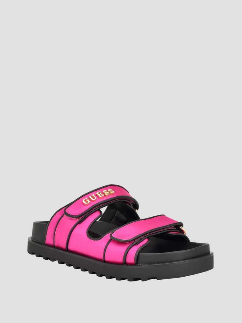 Two strap pink slides deals