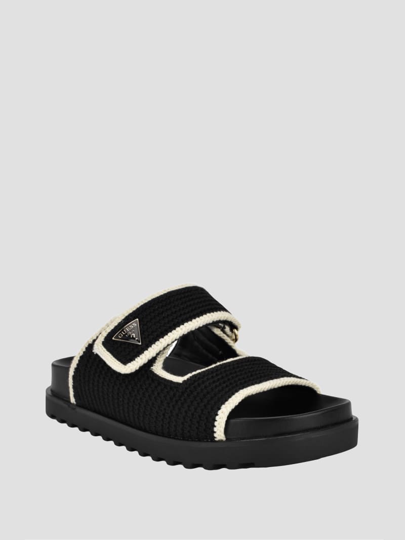 Fadenna Two-Strap Crochet Sandals | GUESS Factory