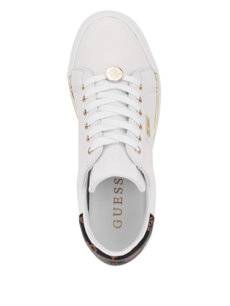 Guess wedge sneakers white best sale