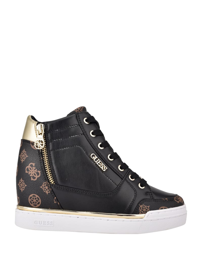 Vier Speel Vervagen Figz Logo Wedge Sneakers | GUESS