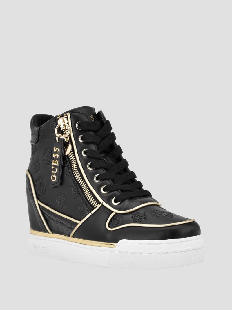 Fiora Logo Wedge Sneakers | GUESS