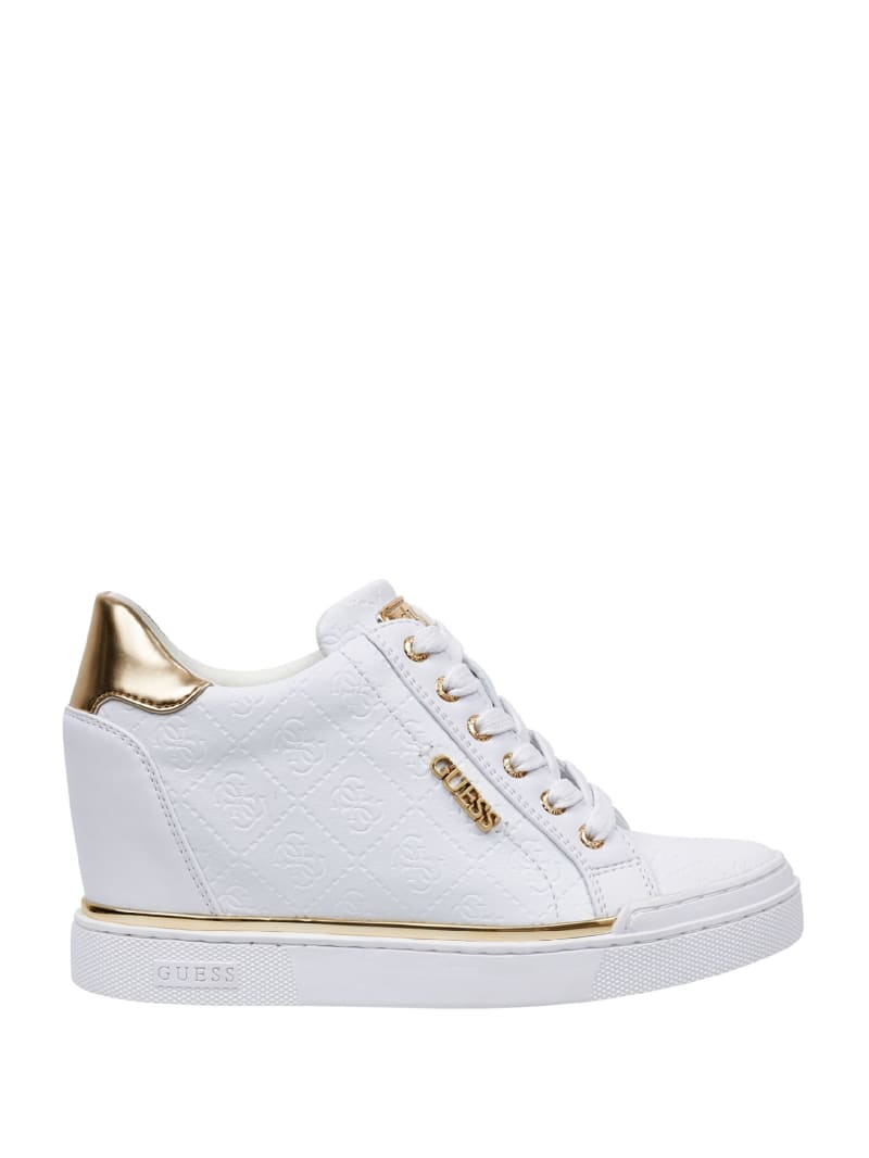 guess high top wedge sneakers