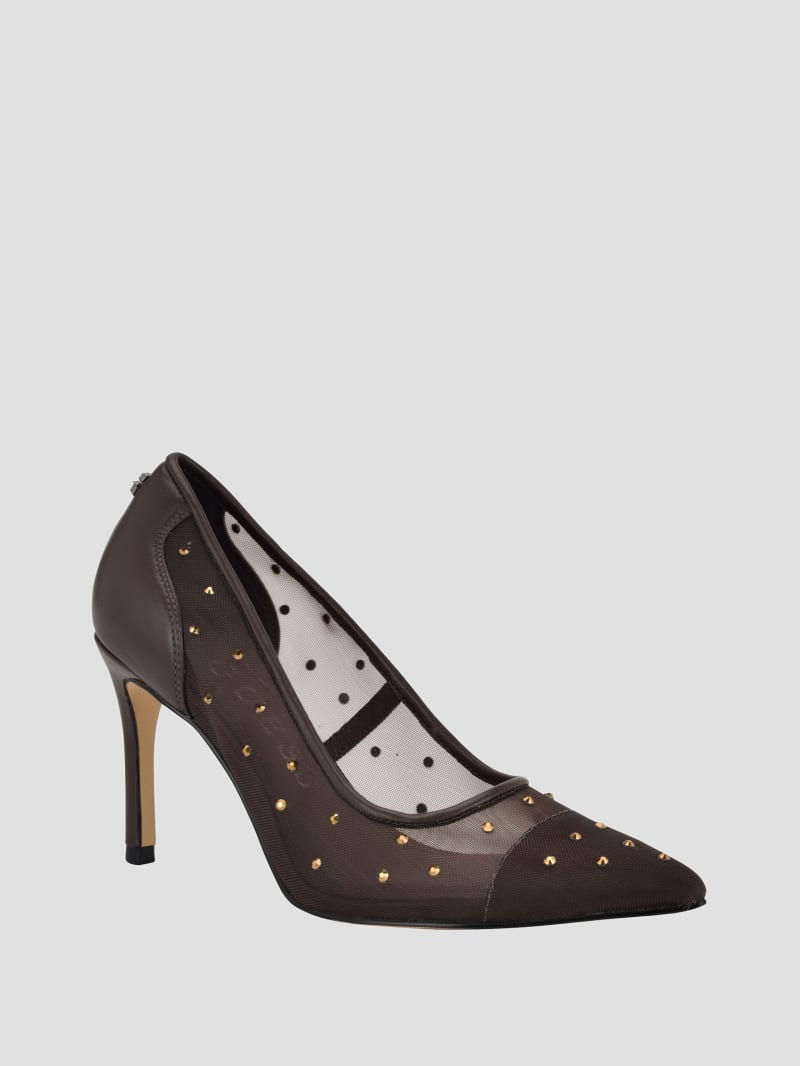 Rhinestone Mesh Pumps GUESS Canada