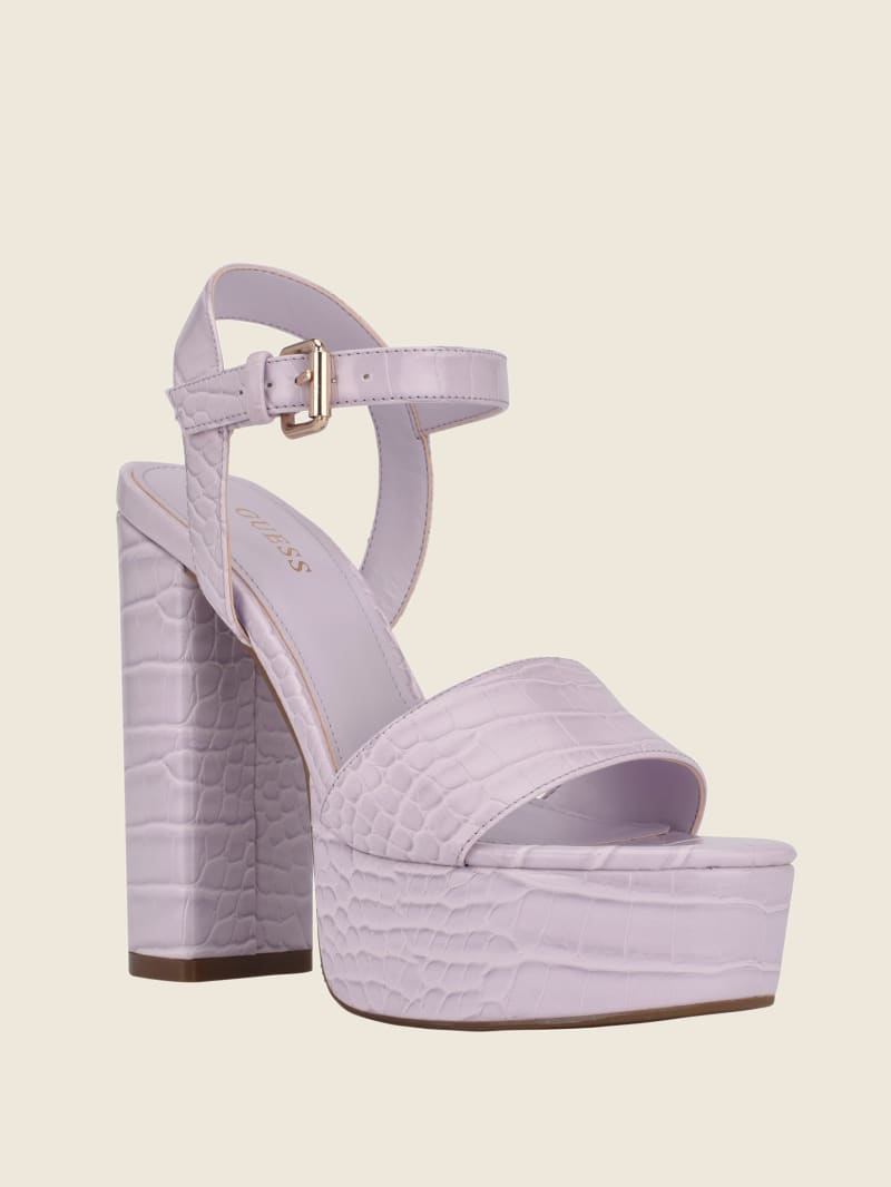 grey platform sandals