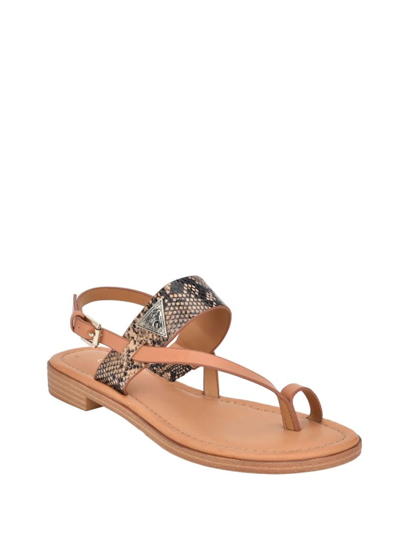 Geesa Snake Toe Ring Sandals | GUESS Canada