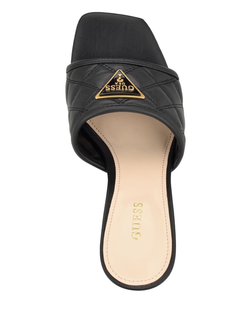 Quilted Block Metallic Heels GUESS