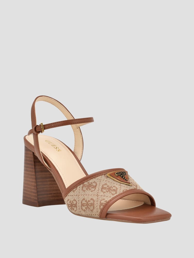 Glaven Open Toe Block Heels