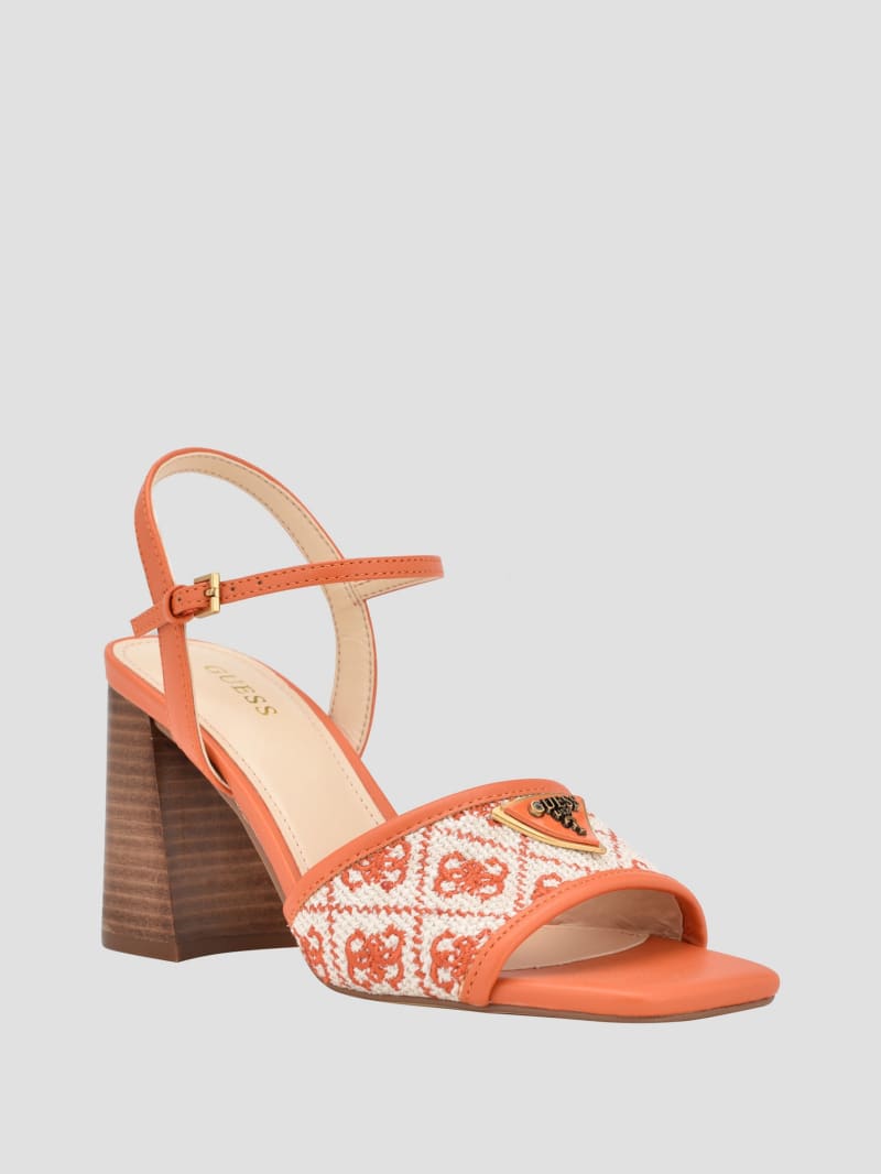 Guess block hot sale heel sandals