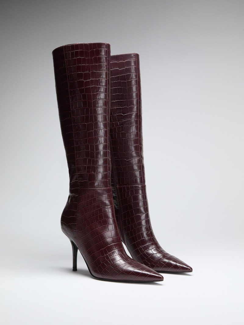 Bottes Hautes Guess G By Guess - Marron - Taille US 7 (FR 37/38) - Cuir - Portées 1 Fois
