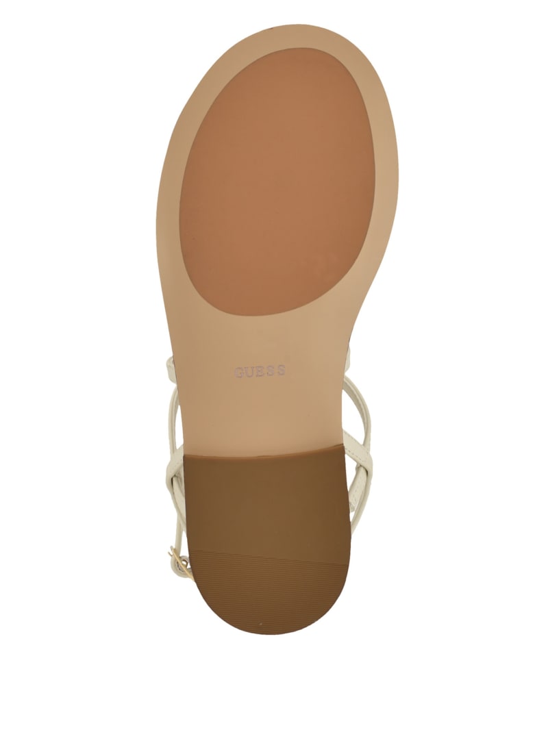 Grunge faux leather sandals