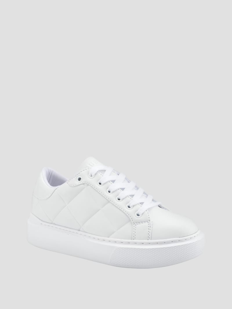 Guess white leather sneakers shop
