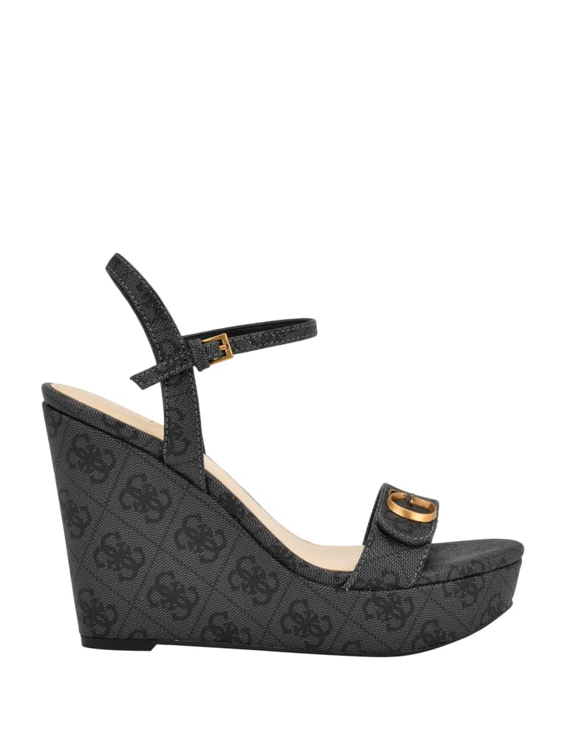 Himifa Shimmer Metallic G Wedge Sandals GUESS