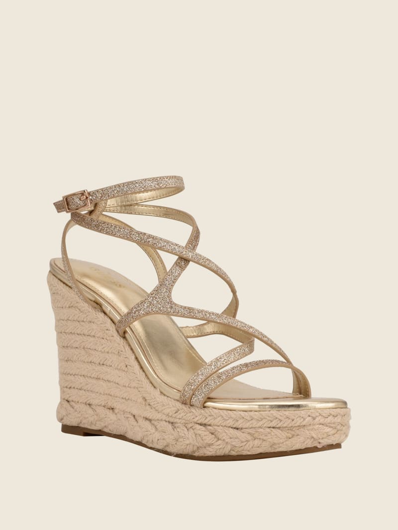 Guess gold wedges hot sale