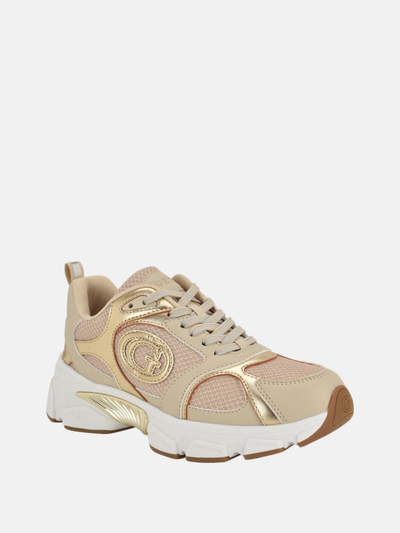 Ibitha Metallic Signature G Sneakers · Guess