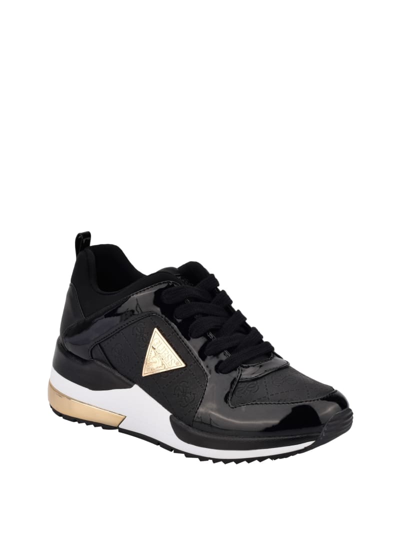 guess black and white shoes