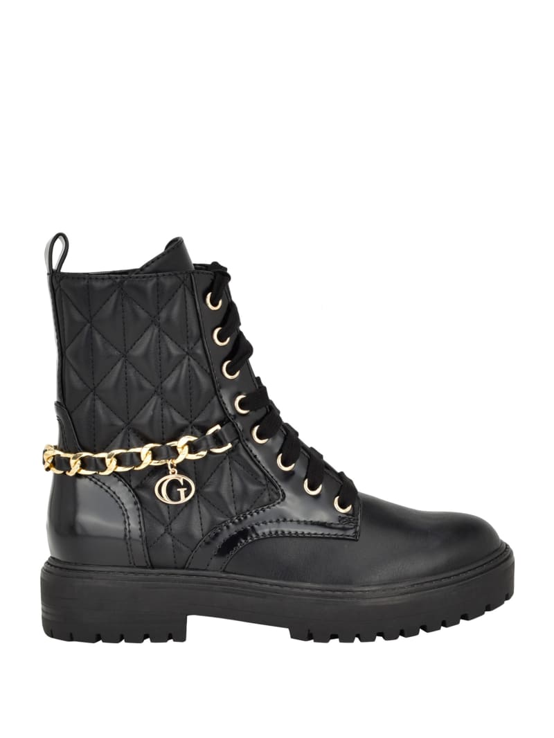 Jellard Quilted Chain Moto Boots | GUESS