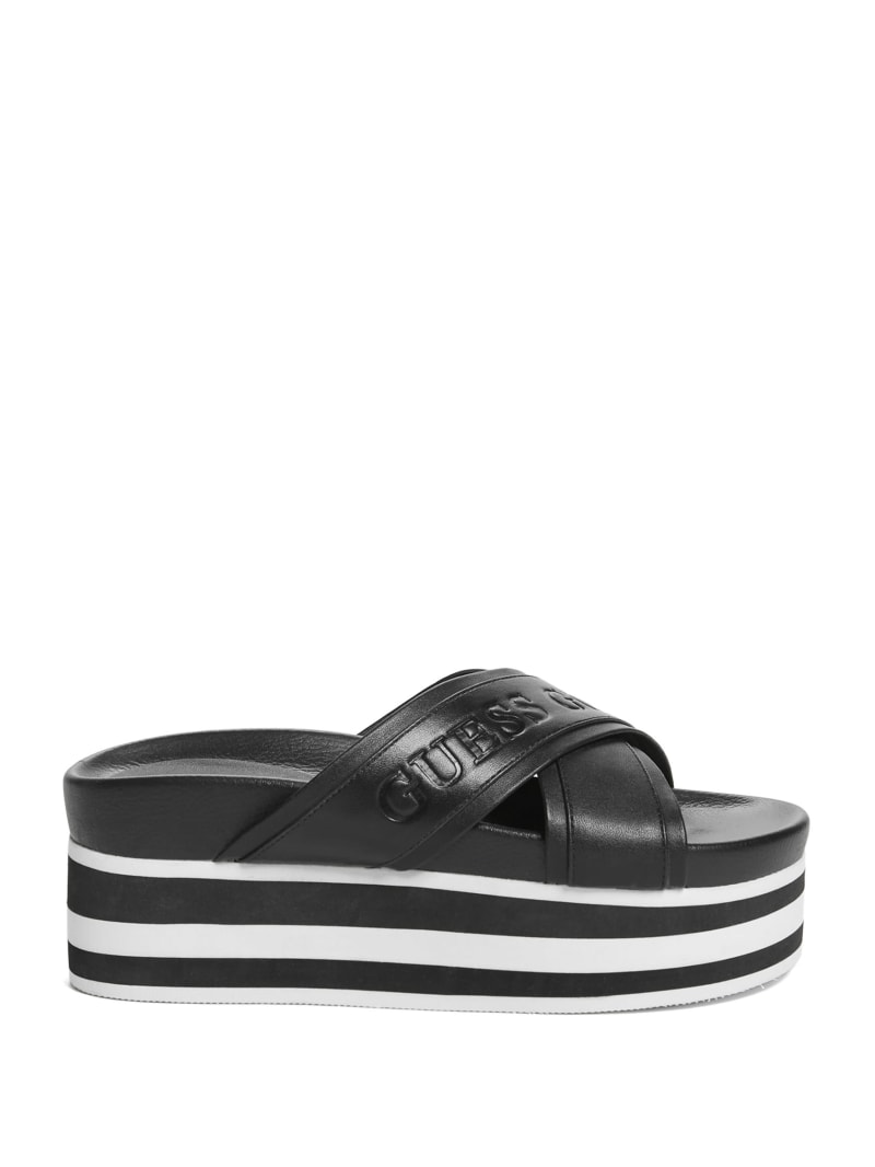 guess silver sandals