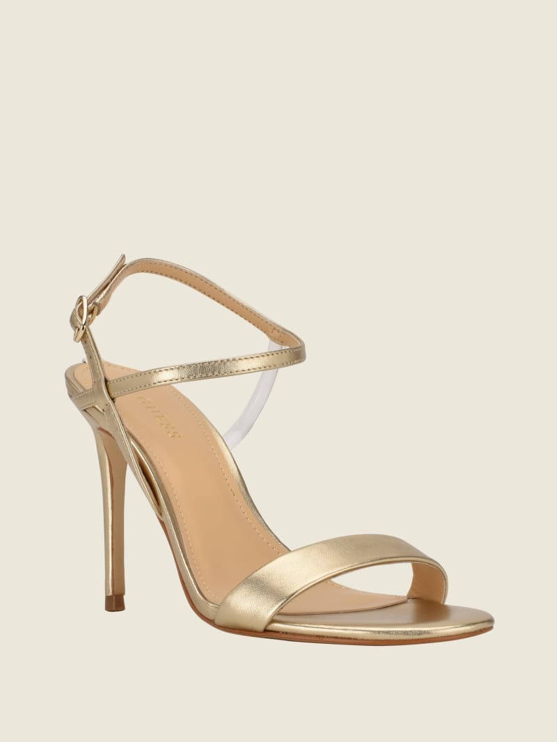 gold heel sandal