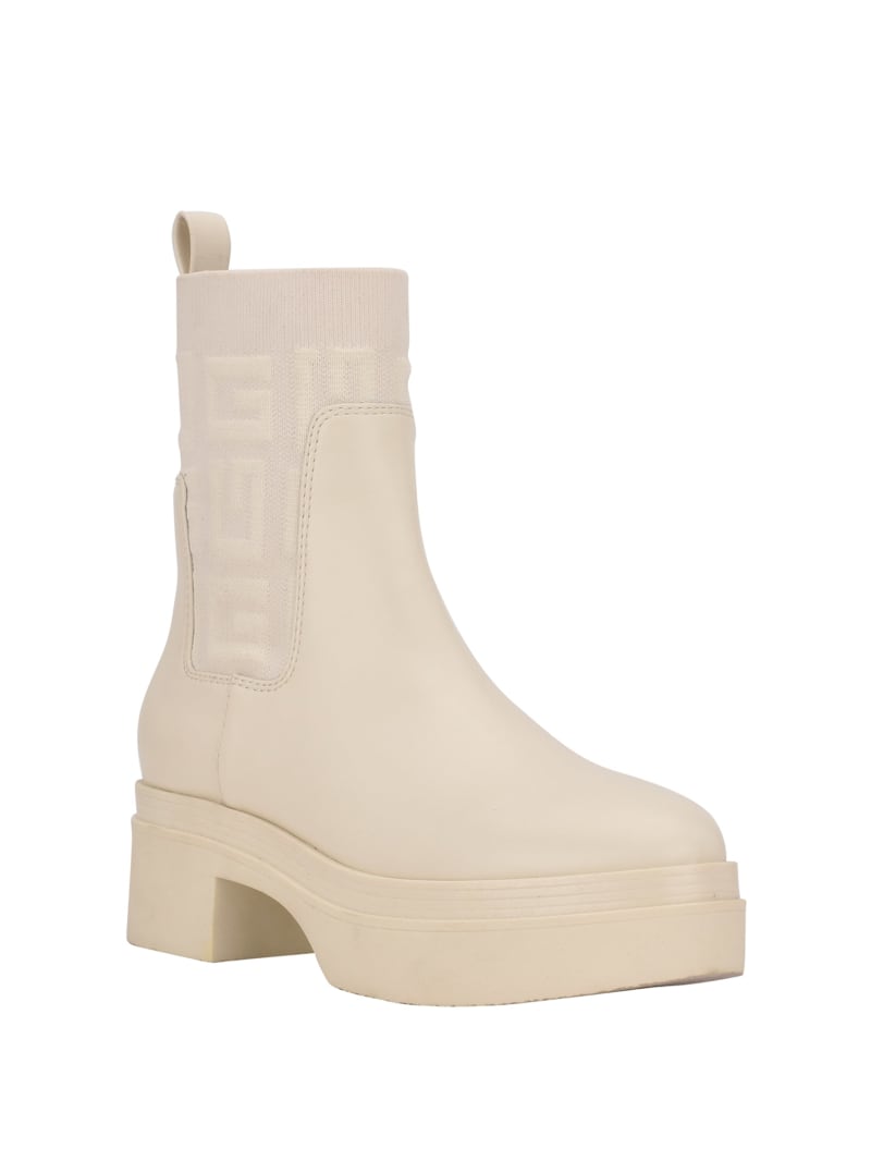 Keanna Logo Knit Chelsea Boots | GUESS